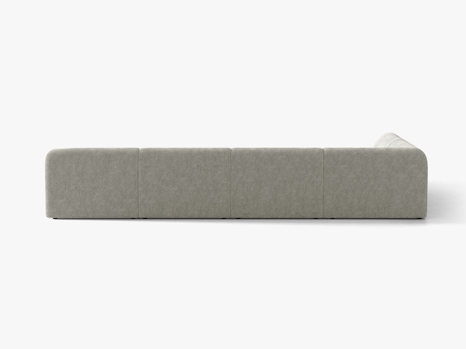 Micadoni Panorama-Ecksofa Miley 6-Sitzer Links Chenille Haga Hellgrau