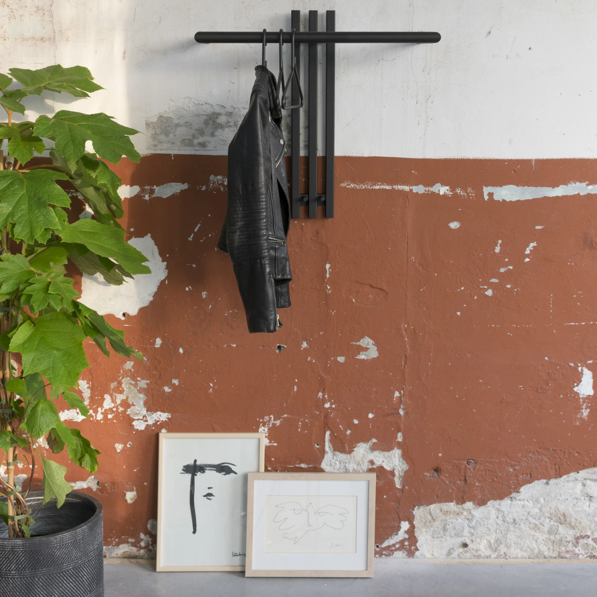 Spinder Design Senza 1 Wandgarderobe Schwarz