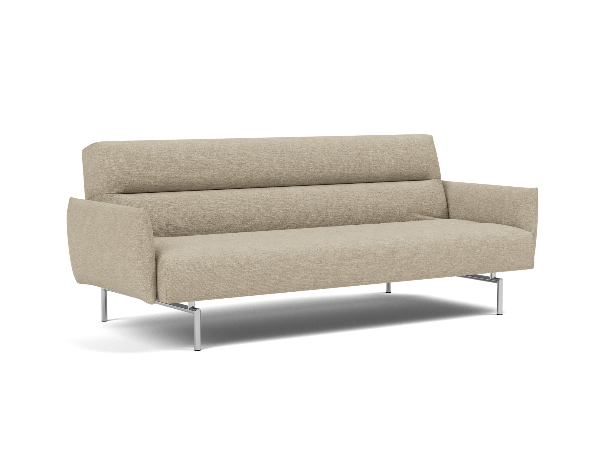 Schlafsofa Jillis mit Armlehnen Strukturierter Stoff Taura 356-Sand