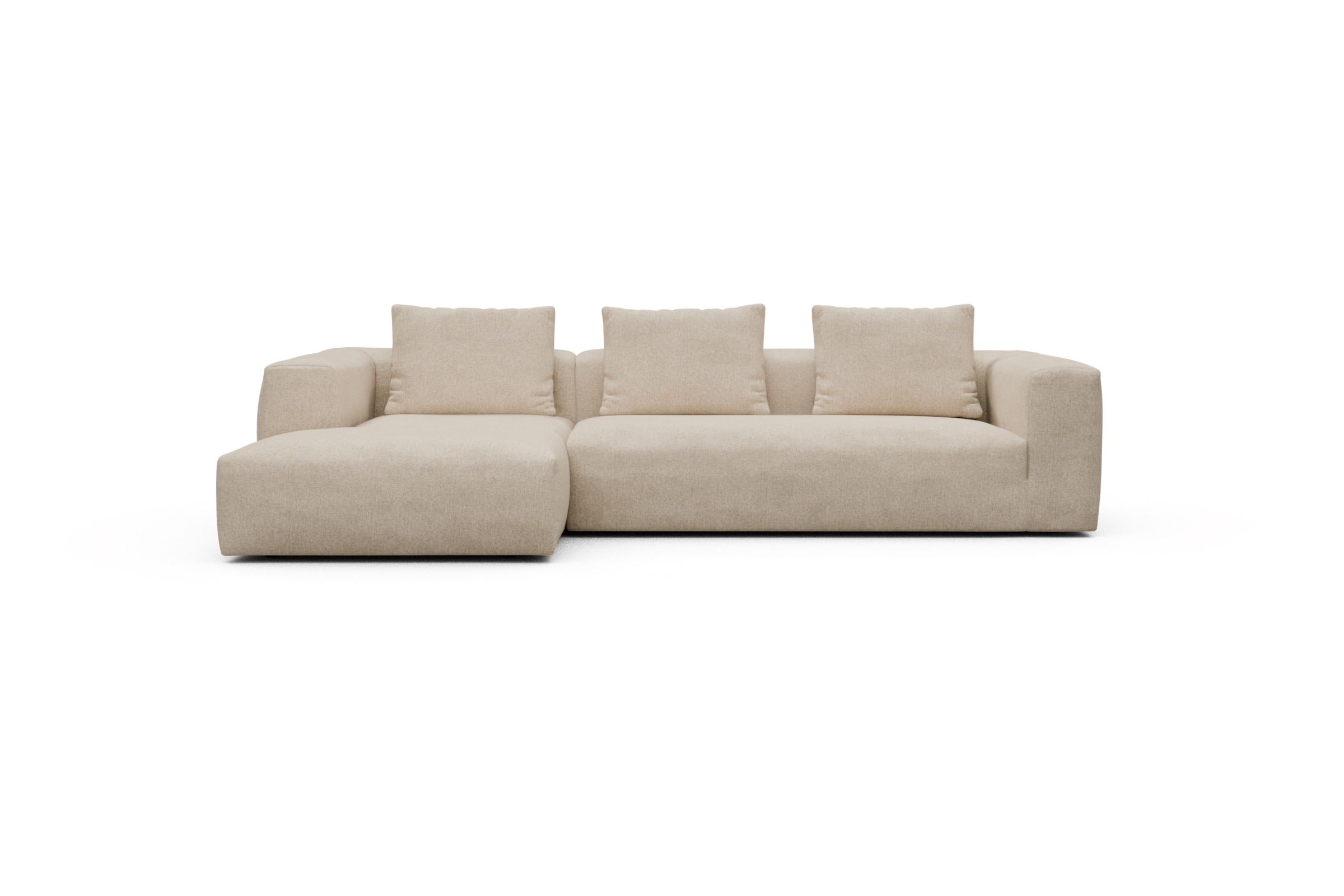 Skandi Home Ecksofa Fred Chaiselongue links mit 2,5-Sitzer Casone-Natural-Beige moebelfaktor