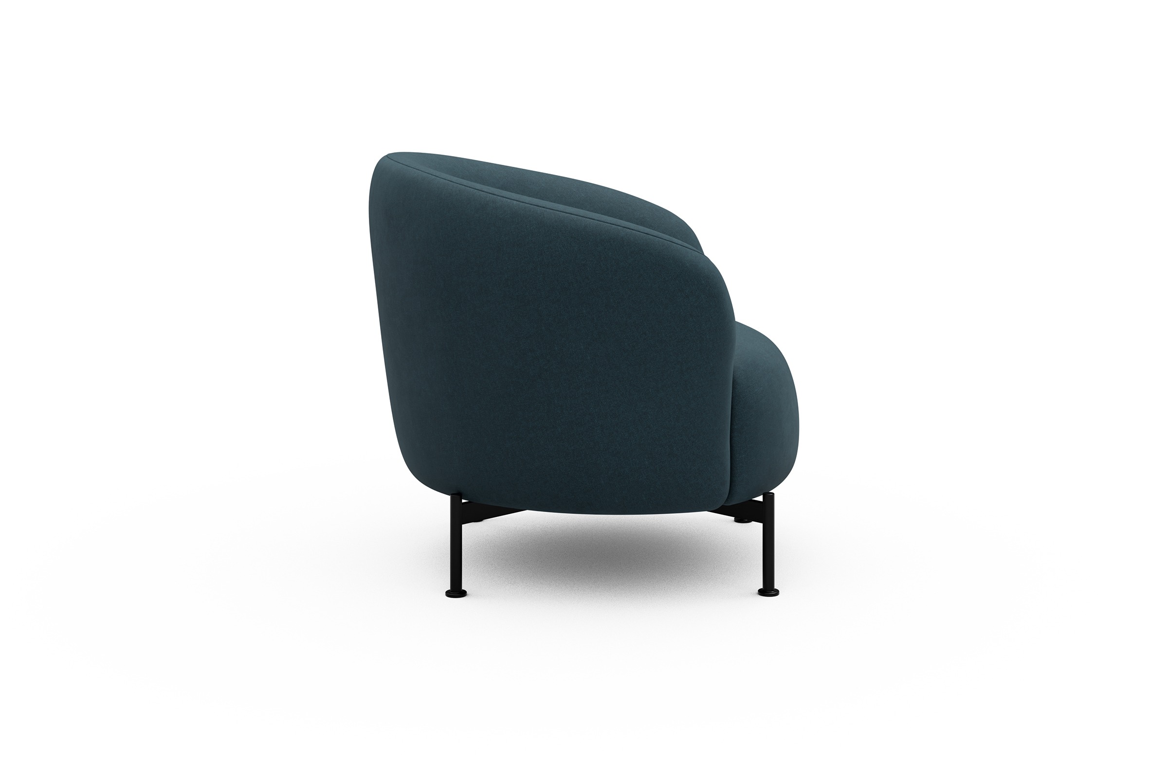 Sessel Ronda X-Metallgestell Schwarz Satya-Indigo
