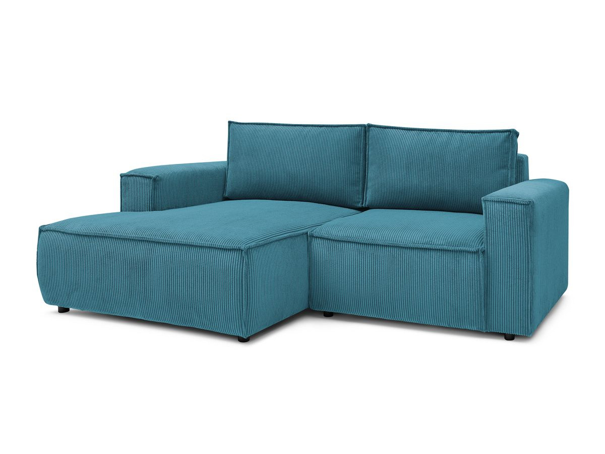 Bobochic Nihad Ecksofa Cordsamt Dunkelblau Ecke links