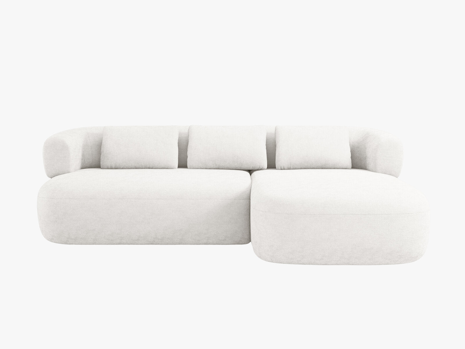 Micadoni 5-Sitzer Ecksofa Jenny Rechts Chenille Perfect Harmony Helles Beige
