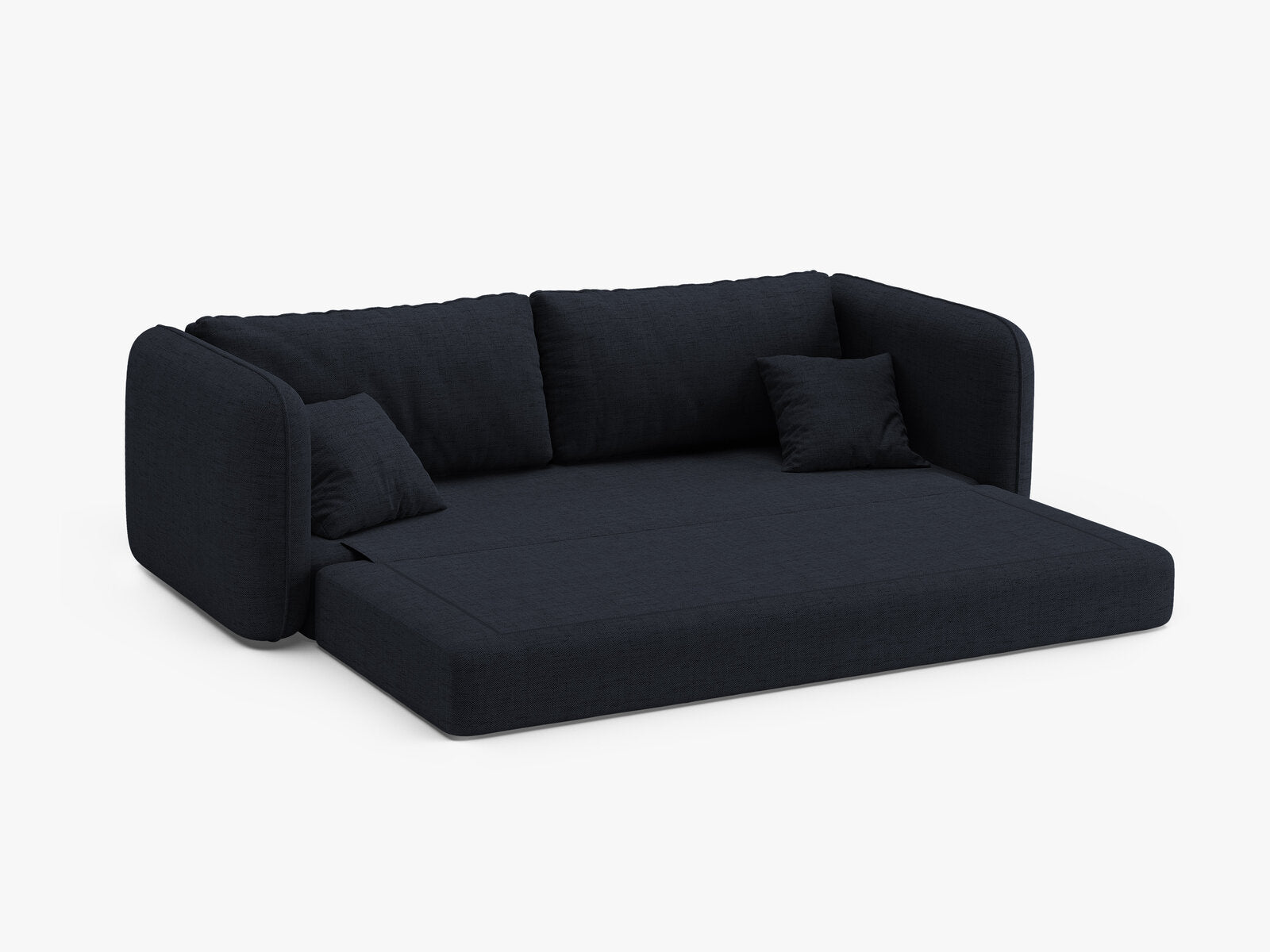 Micadoni Sofa mit Schlaffunktion Dormi 3-Sitzer Strukturierter Stoff Moly Königsblau