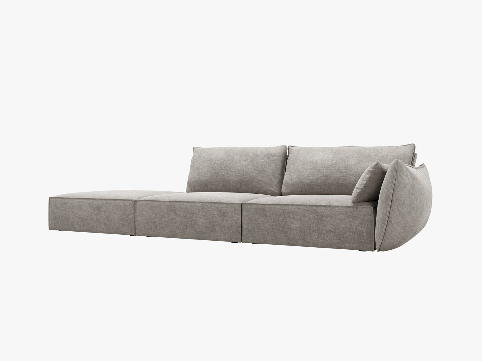 Micadoni Sofa Kaelle 4-Sitzer Links Chenille Over The Horizon Hellgrau