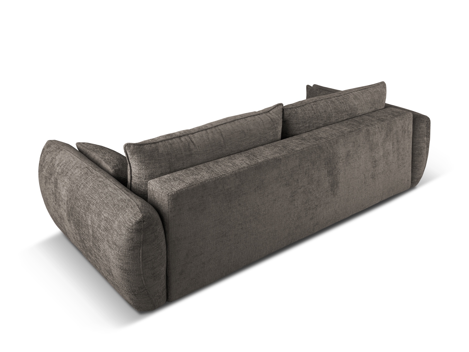 Cosmopolitan Design Schlafsofa Matera 3-Sitzer mit Bettkasten Chenille Eden Hellgrau