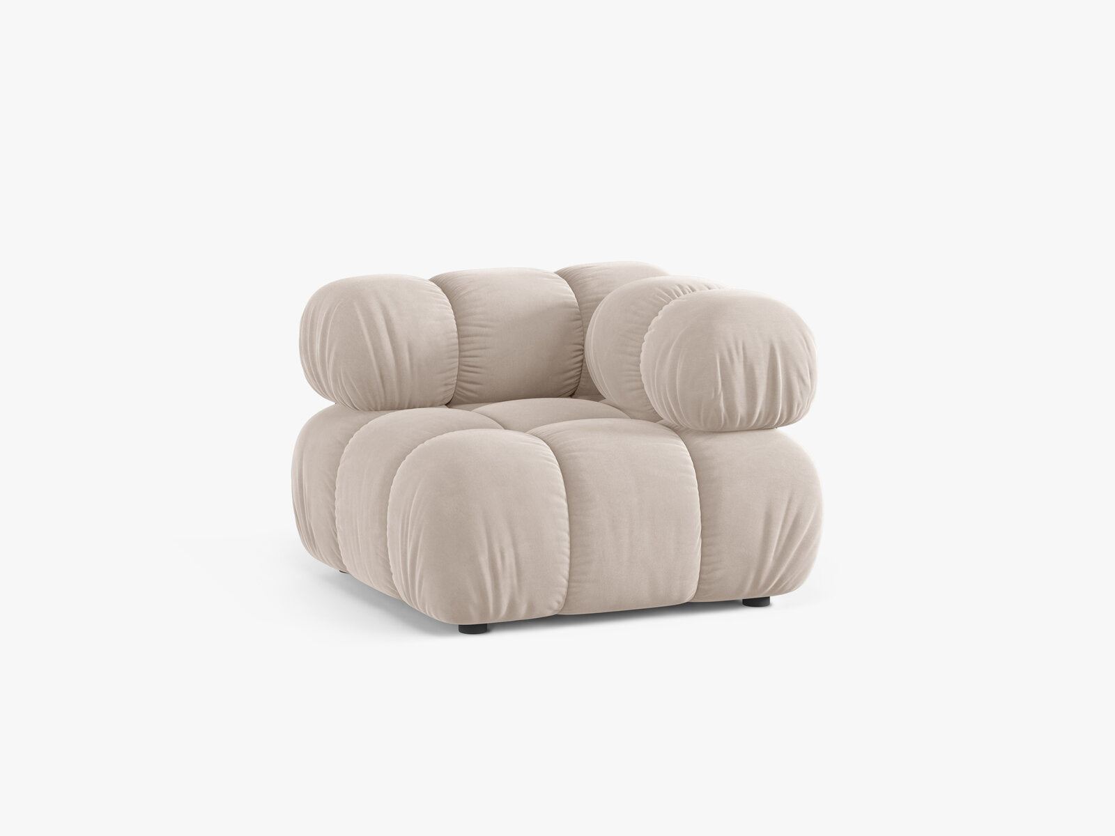 Micadoni symmetrisches Eckmodul Bellis Samt Venus Helles Beige