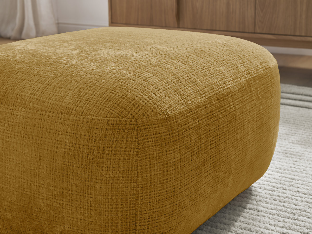Bobochic Denise Pouf Strukturstoff Gelb