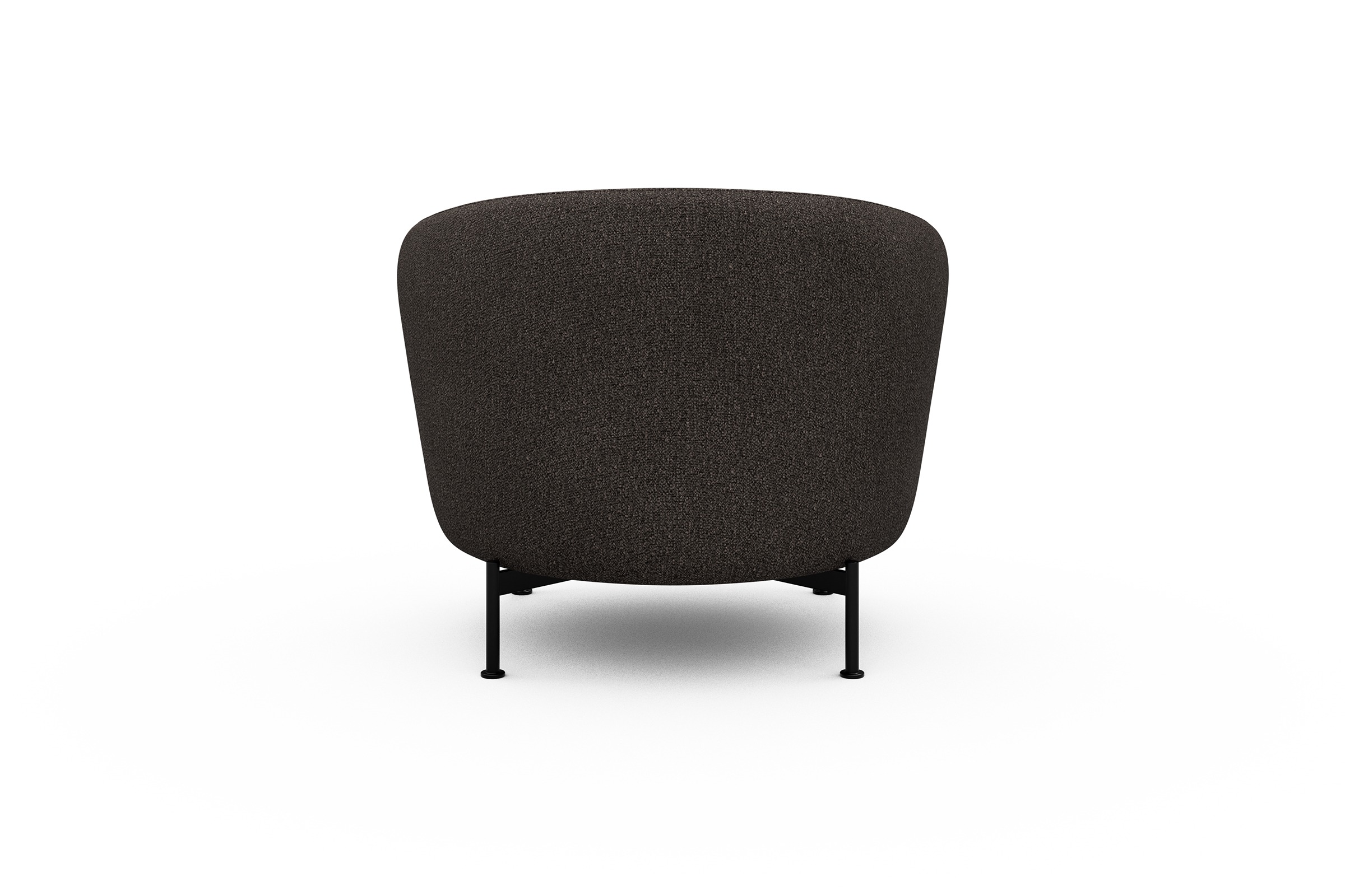 Sessel Ronda X-Metallgestell Schwarz Boucle-Taupe
