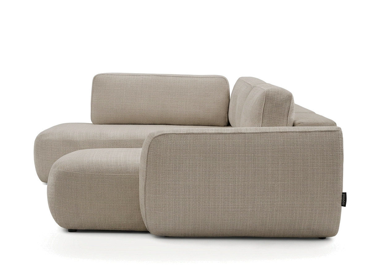 Bobochic Denise Wohnlandschaft Strukturstoff Beige Ecke rechts