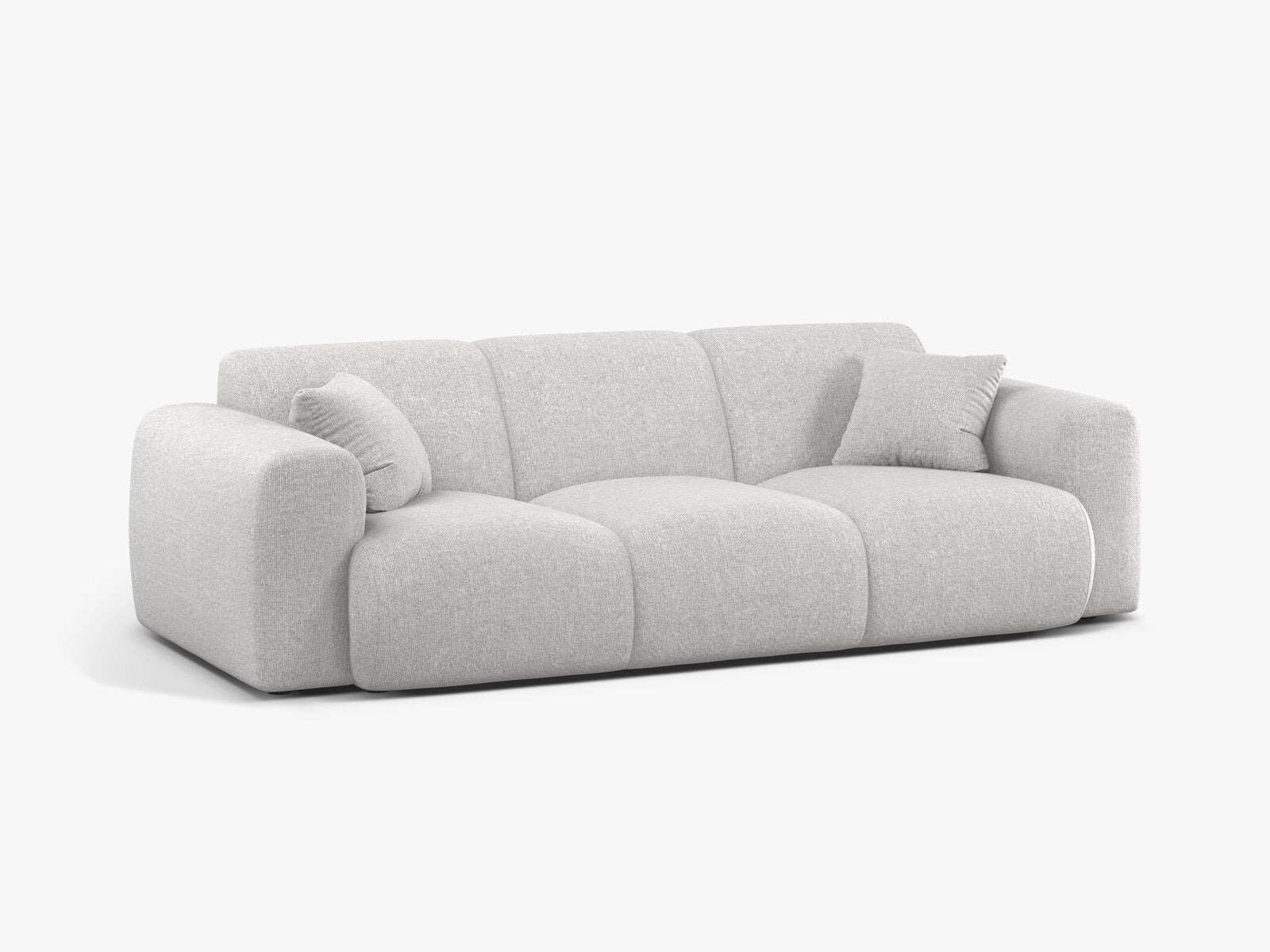 Micadoni Sofa Molino 3-Sitzer Chenille Eden Silber