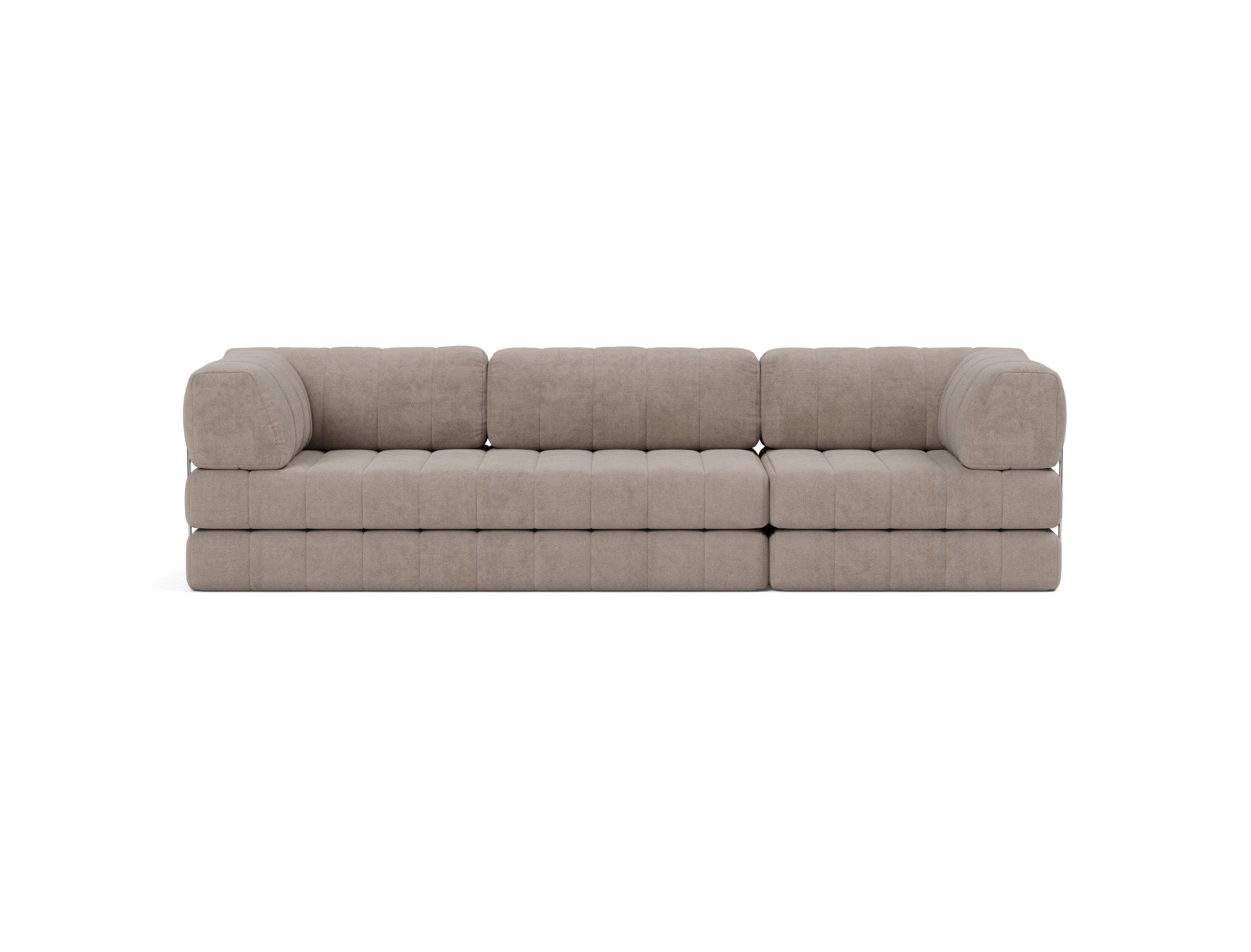 Schlafsofa CozyPad Grand mit Armlehnen Kord Cordufine 318-Beige