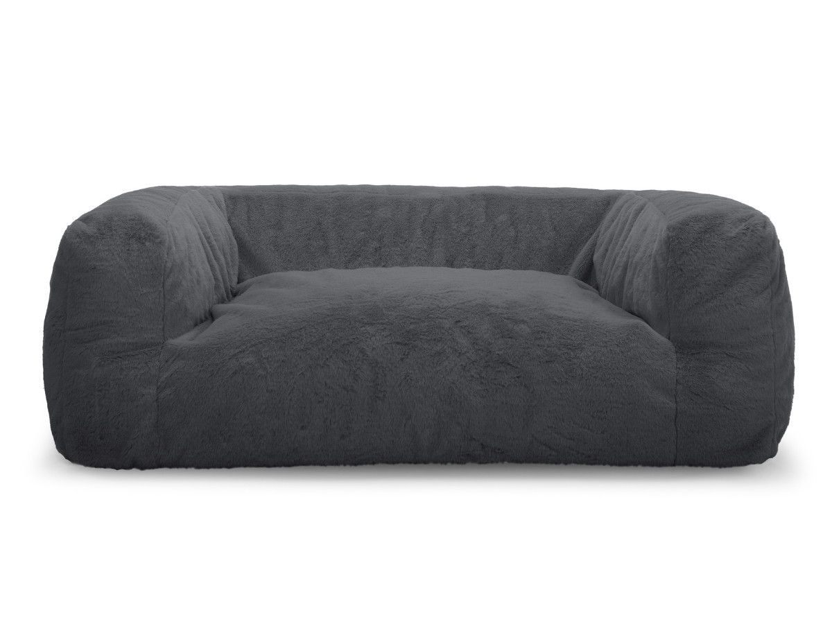 Bobochic Salto Hundekorb Kunstfell Dunkelgrau, Größe XXL (140 cm)