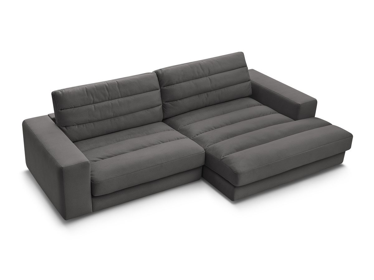 Bobochic Sierra Ecksofa Samt Schwarz Ecke rechts