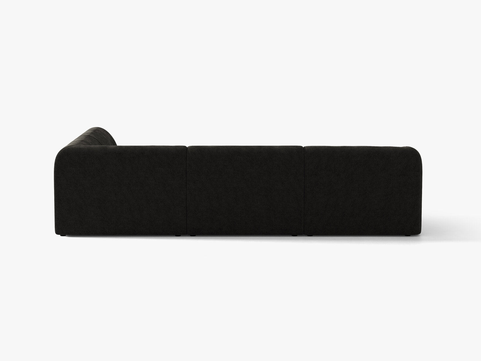 Micadoni Ecksofa Miley 6-Sitzer Rechts Chenille Eden Anthrazit