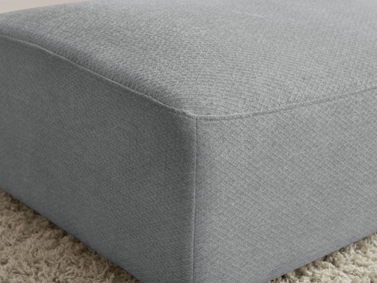 Bobochic Sidonie Pouf Melange-Stoff Dunkelgrau