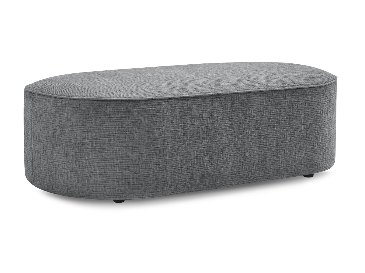 Bobochic Rousseau Pouf Strukturstoff Dunkelgrau