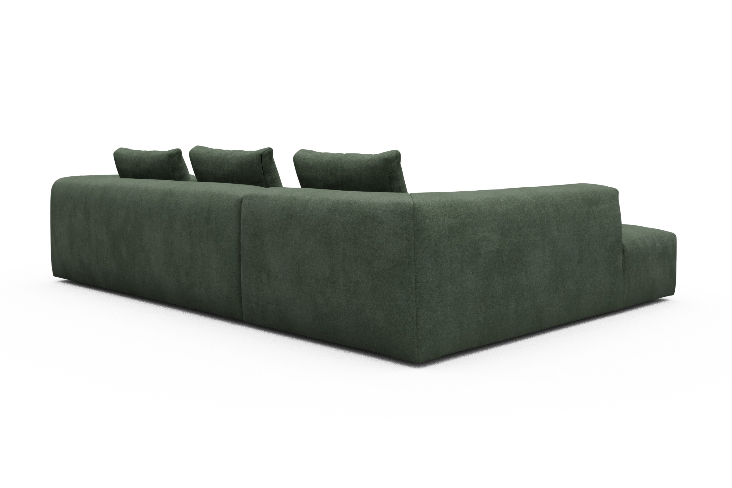 Ecksofa Fred Relax-Ecke links mit 2,5-Sitzer Casone-Forest-Green