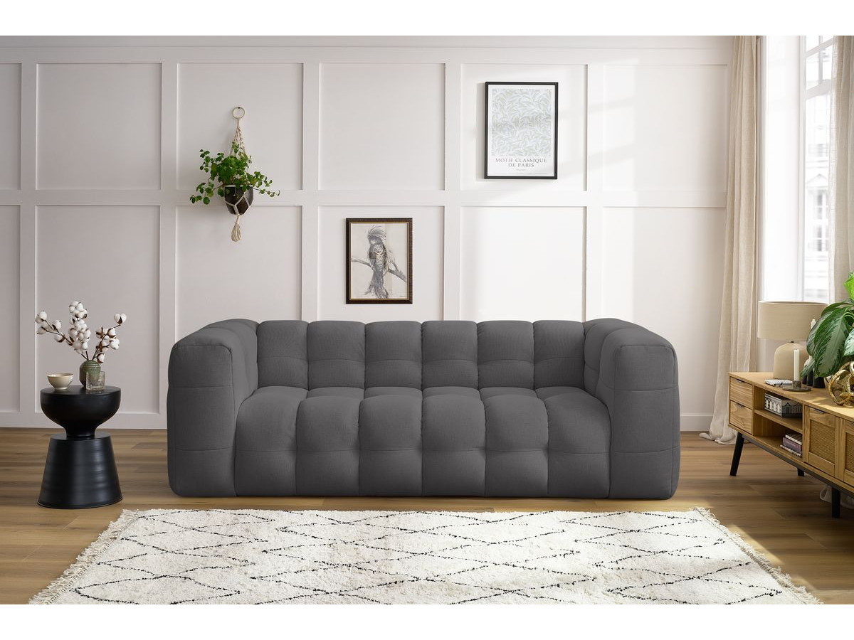 Bobochic Cloud Sofa 3-Sitzer Stoff Dunkelgrau