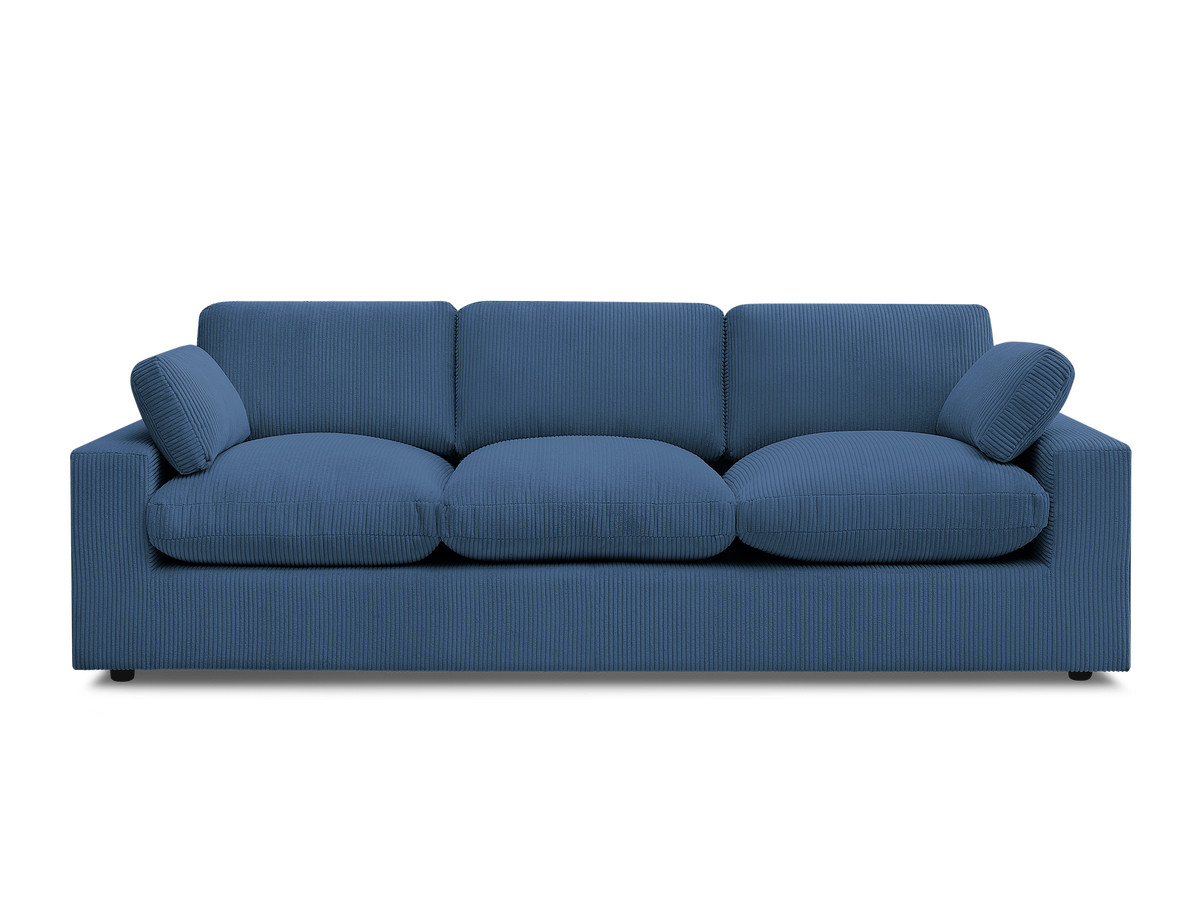 Bobochic Belair Sofa 3-Sitzer 250 × 93 cm Cordsamt Dunkelblau