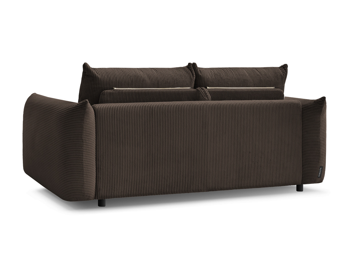 Bobochic Ernest Schlafsofa 3-Sitzer, Liegefläche 140 / 160 × 190 cm Cordsamt Braun, Liegefläche 140 × 190 cm