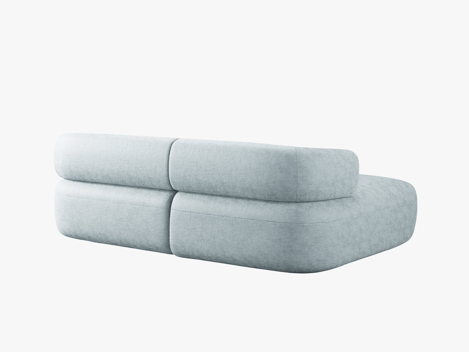 Micadoni 5-Sitzer Ecksofa Jenny Kleine Version Links Chenille Perfect Harmony Hellblau