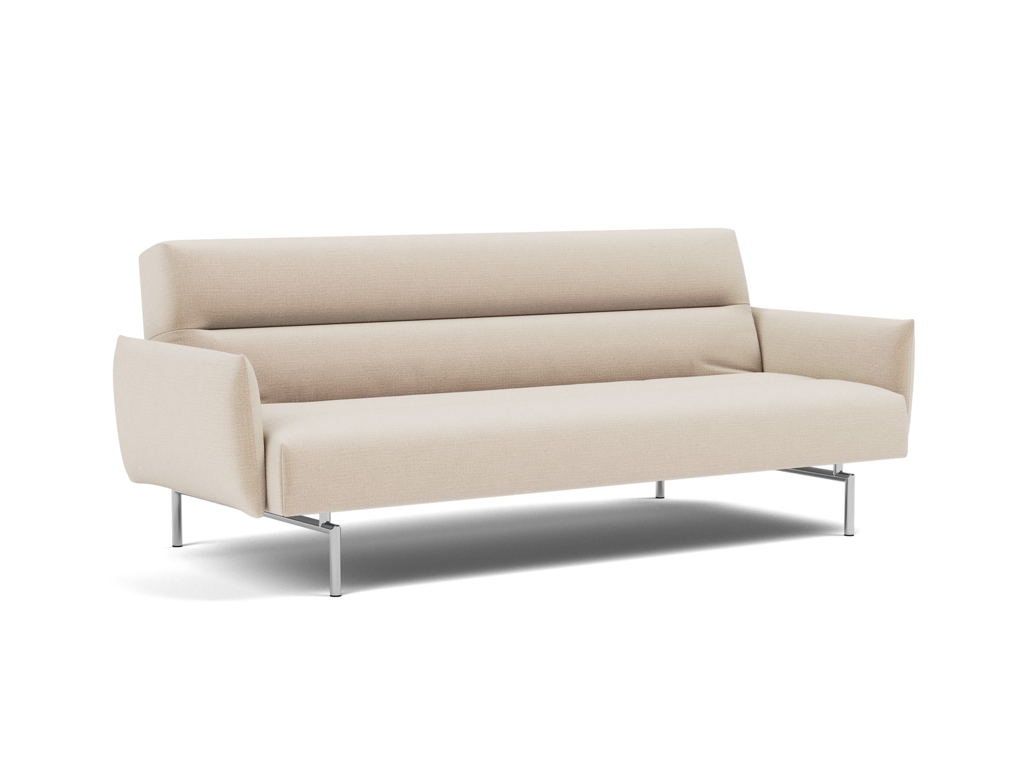 Schlafsofa Jillis mit Armlehnen Chenille Esina 410-Almond-Beige