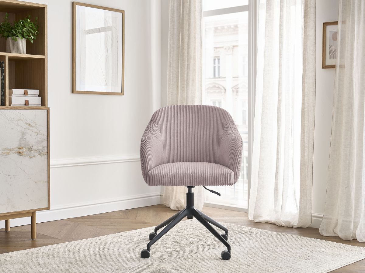 Bobochic Sophie Bürostuhl Cordsamt Rosa