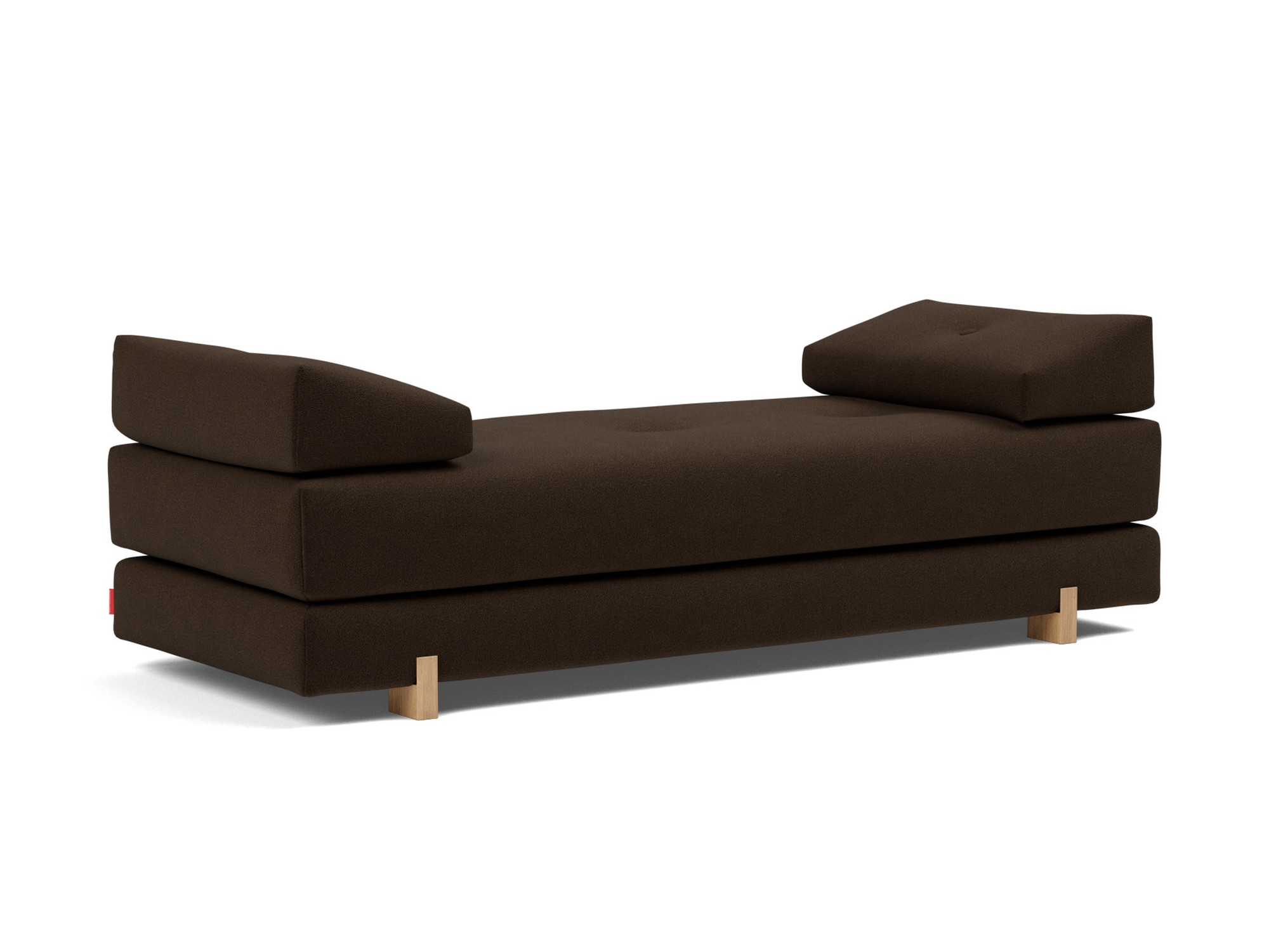 Tagesbett Sigmund Strukturierter Stoff Taura 358-Chocco Beine Drip Eiche