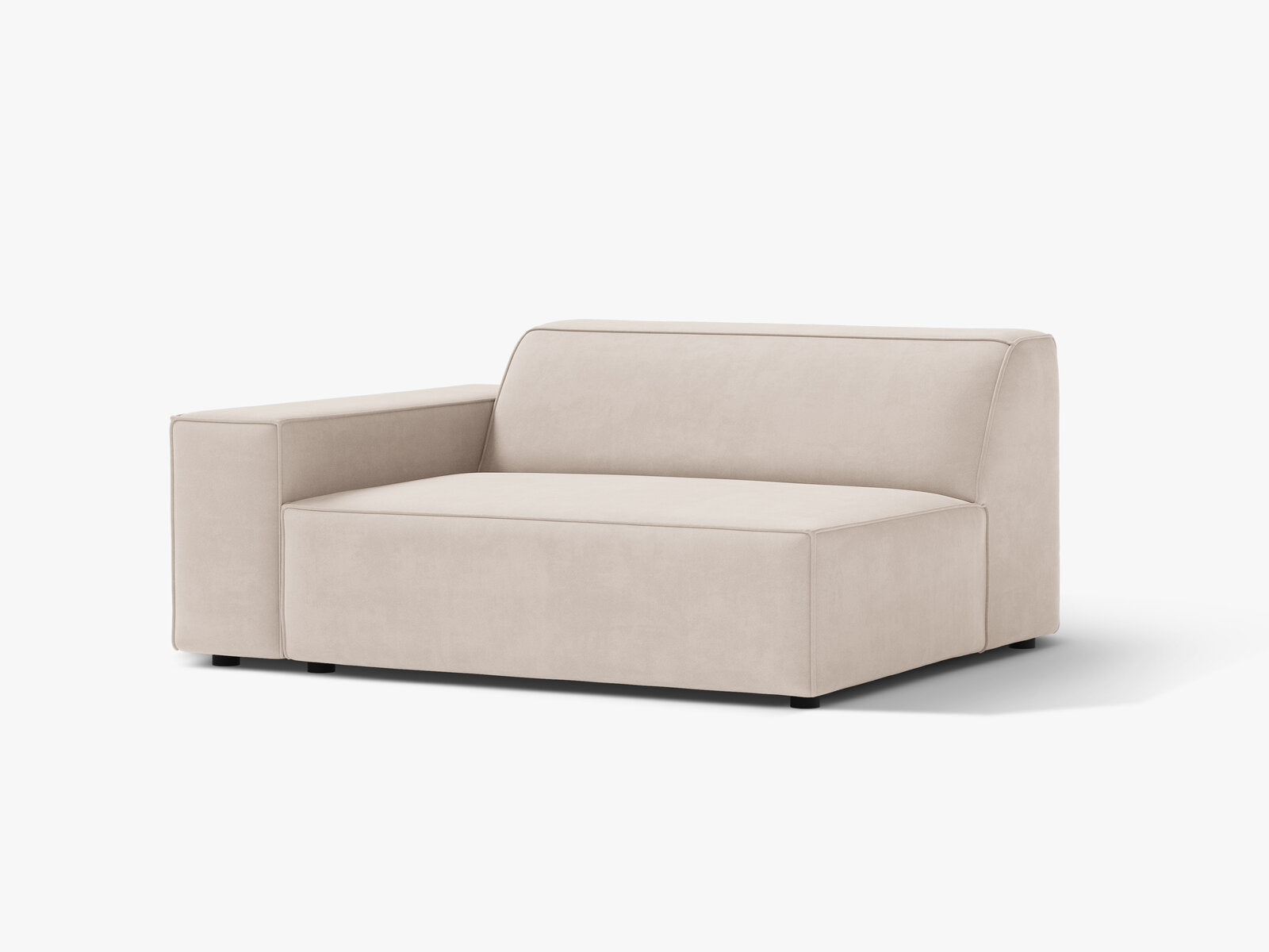 Micadoni Jodie Sofamodul XL Links Samt Venus Helles Beige