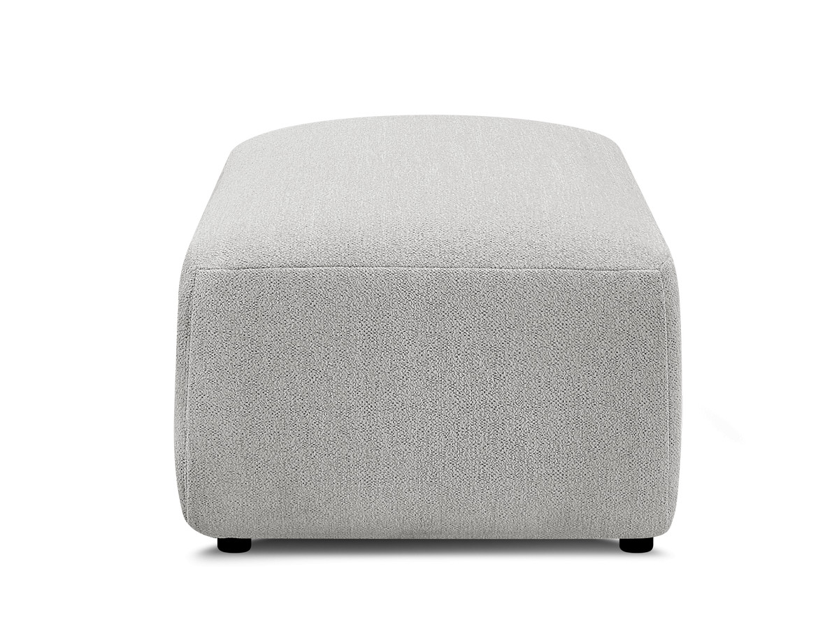 Bobochic Jana Pouf 63 × 114 cm Melange-Stoff Hellgrau
