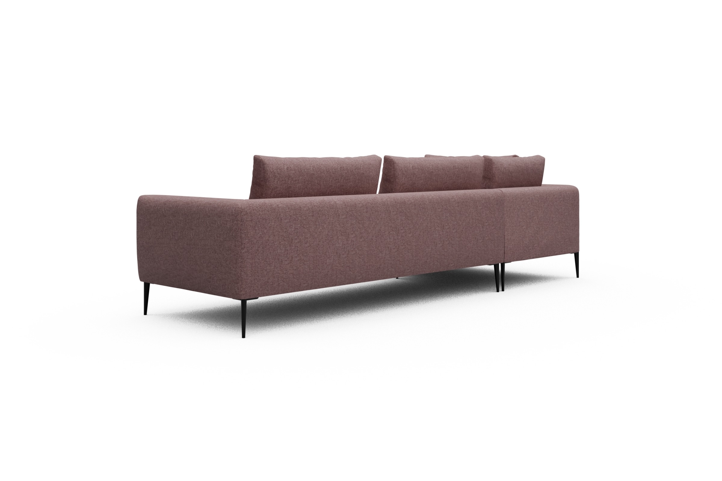 Ecksofa Paul Relax-Ecke rechts mit 3-Sitzer Sama-Flamingo