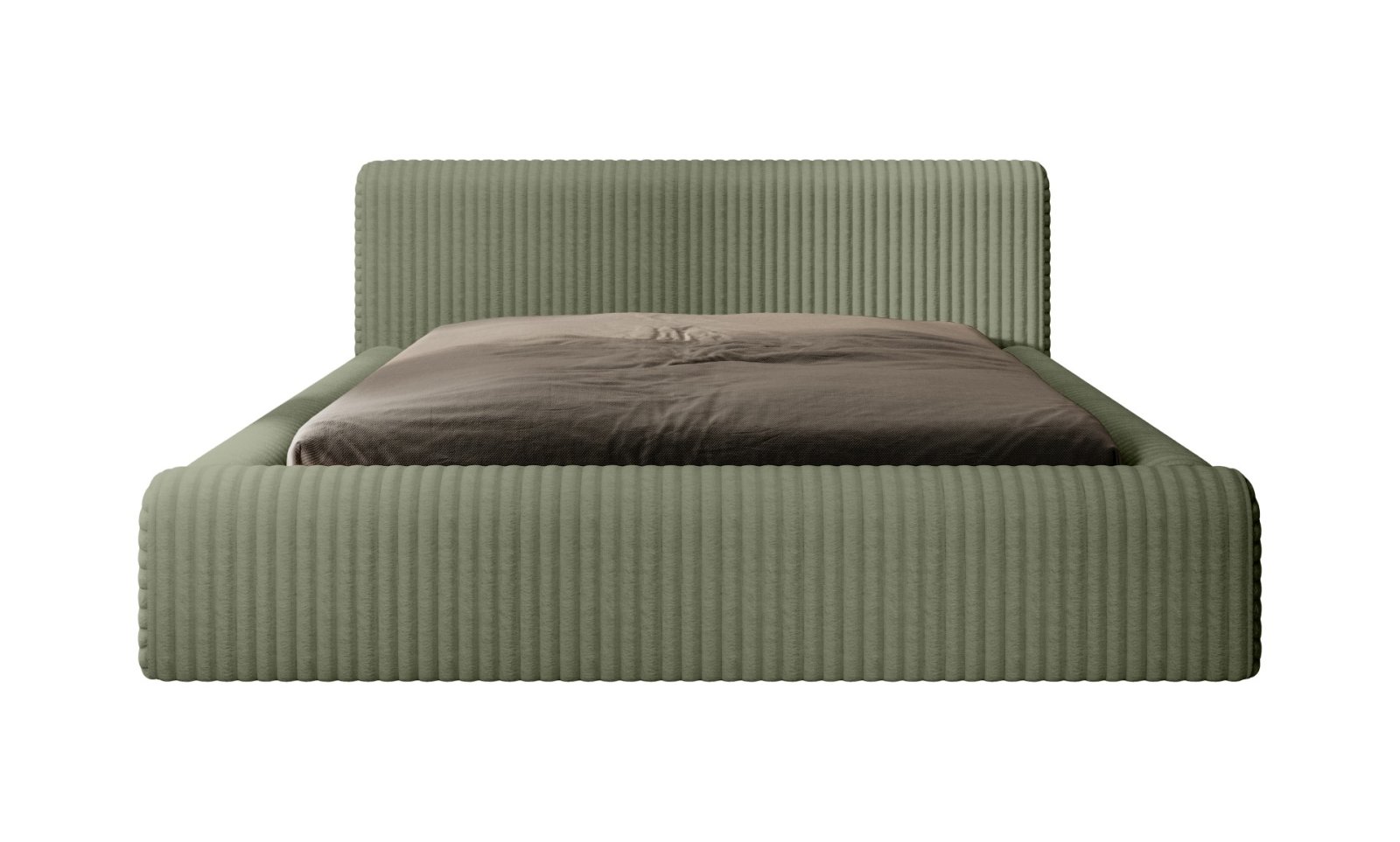 Polsterbett Miloa Softcord mit Fellstruktur 180x200 mit Holzrahmen Vito 77