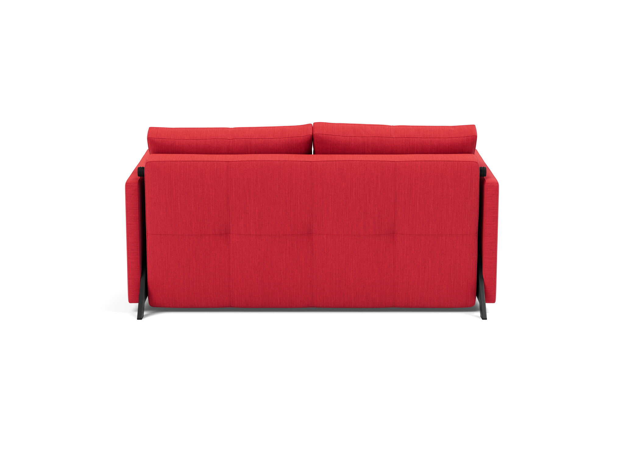 Schlafsofa Cubed mit Armlehnen 140 Flachgewebe Elegance 511-Red