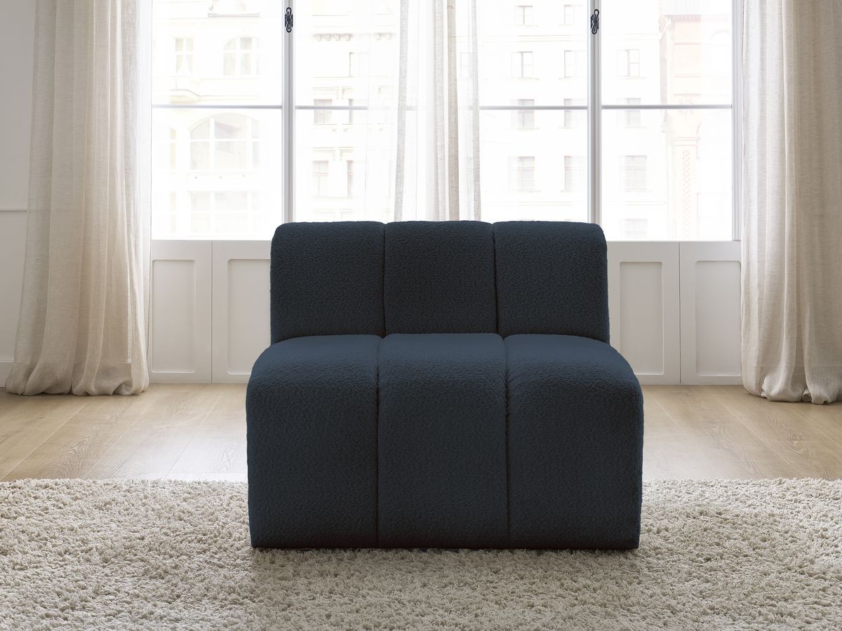 Bobochic Annecy Sofamodul 1-Sitzer Bouclé-Stoff Dunkelblau
