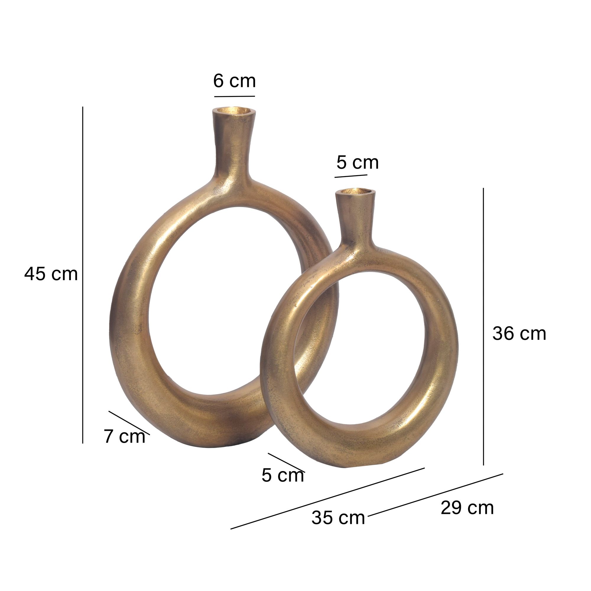 Tischvase Hovden Aluminium Gold