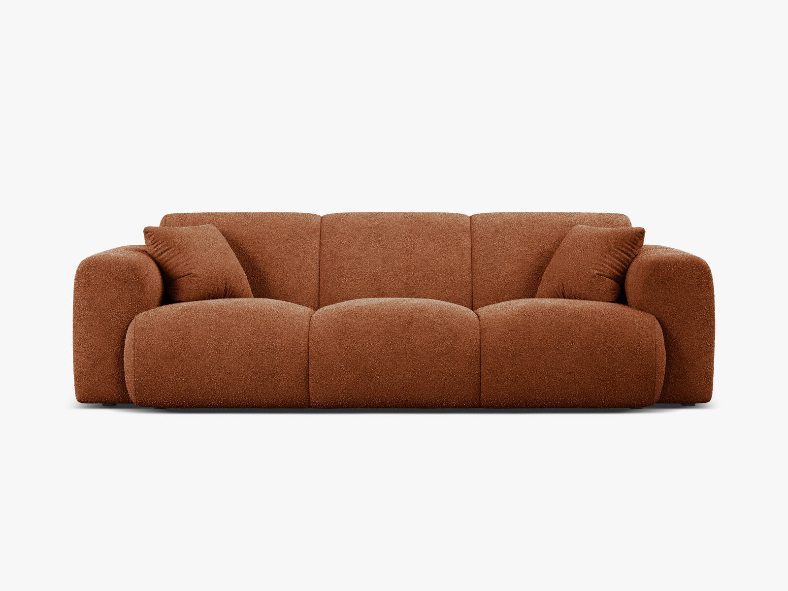Micadoni Sofa Molino 3-Sitzer Boucle Baloo Braun