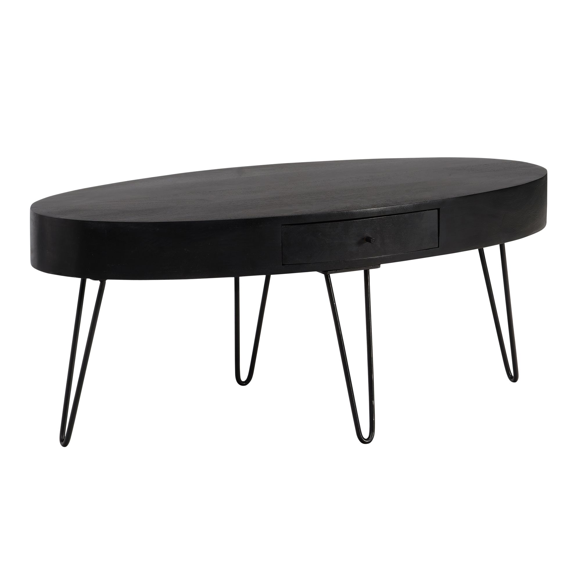 Couchtisch Eidanger Mango Massivholz Schwarz 100 × 50 × 40 cm
