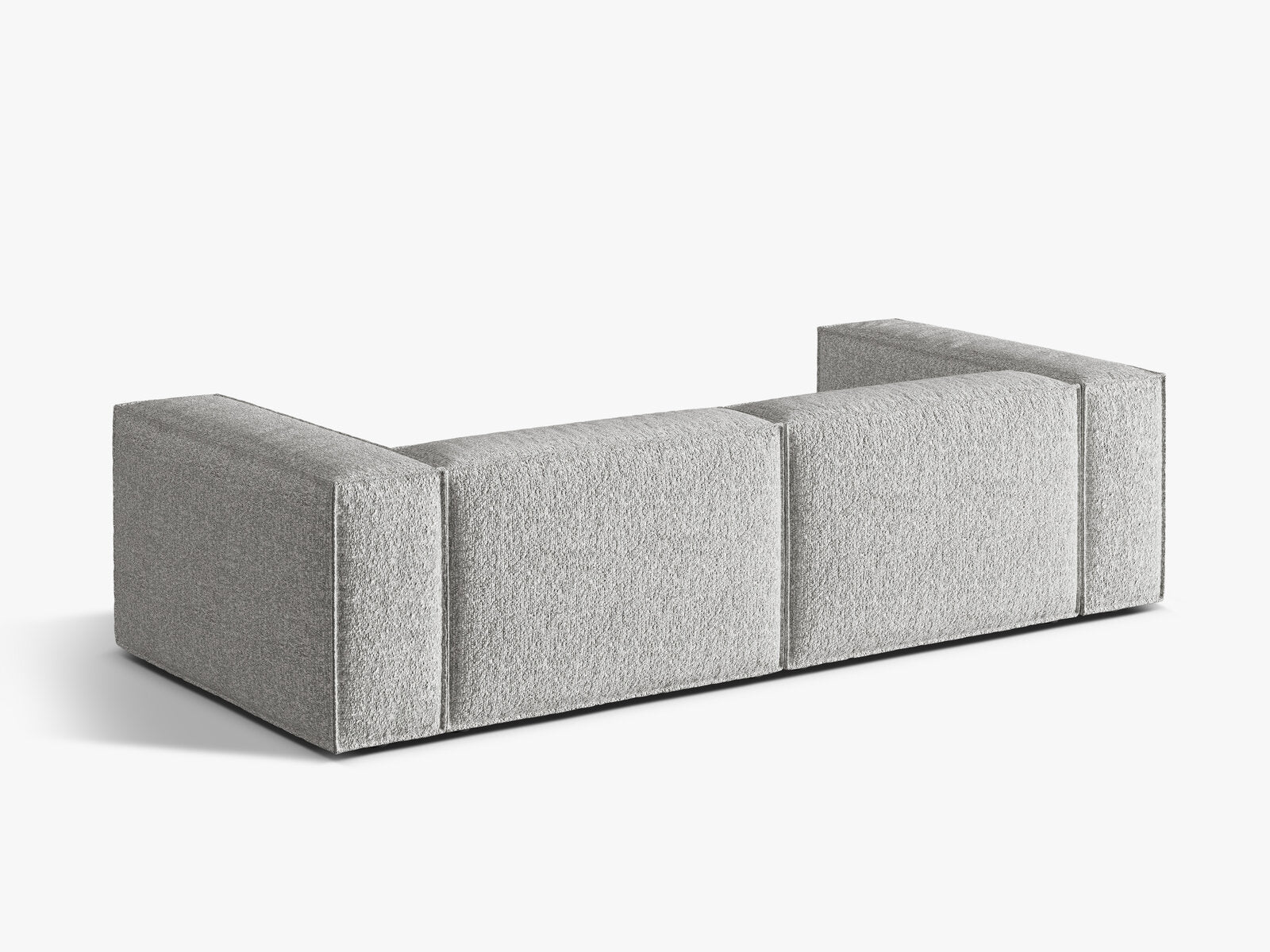 Micadoni Sofa Nuria 4-Sitzer Boucle Silber