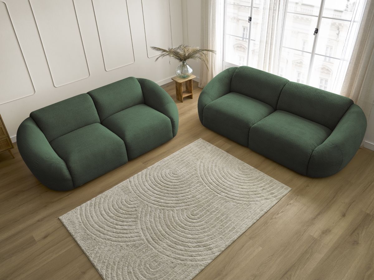 Bobochic Tina Sofa 5-Sitzer Cordsamt Grün