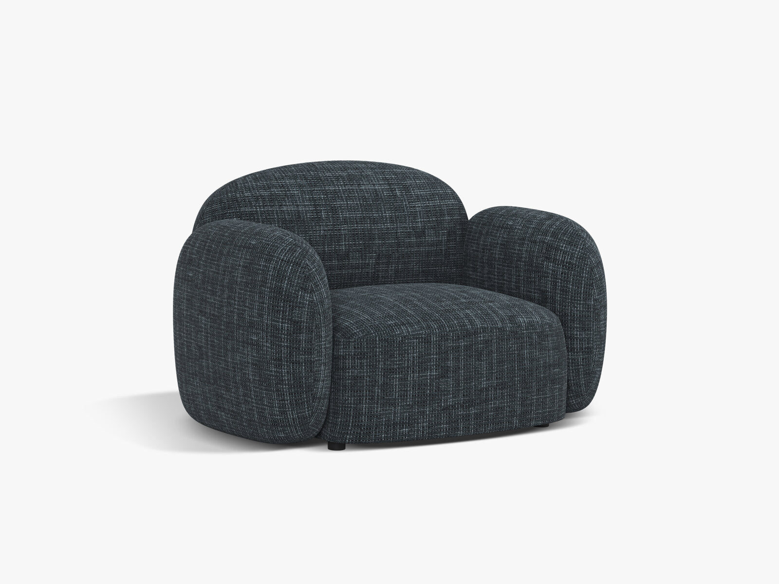 Micadoni Sessel Blair Strukturierter Stoff Baltimore Marineblau