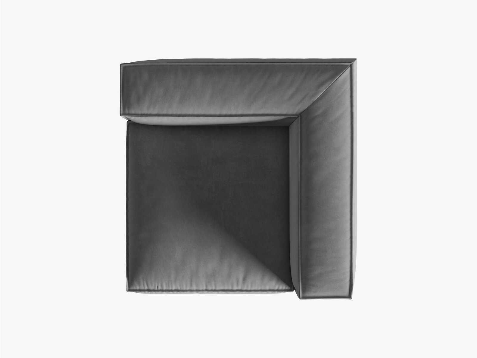 Micadoni Eckmodul Nuria 1-Sitzer Samt Grau