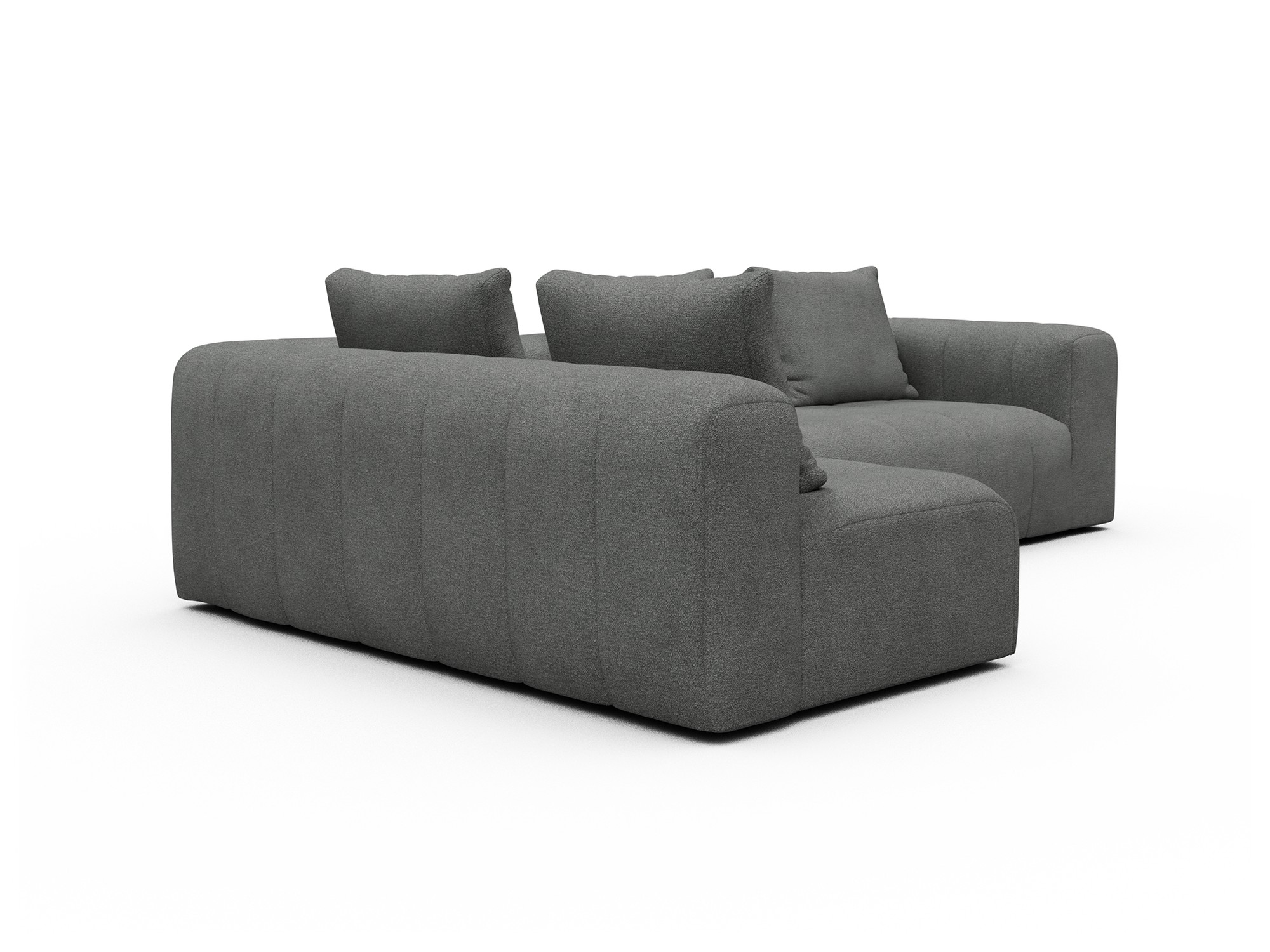 Hugo 2x 2,5-Sitzer Armlehne rechts Boucle-Ash-Grey moebelfaktor