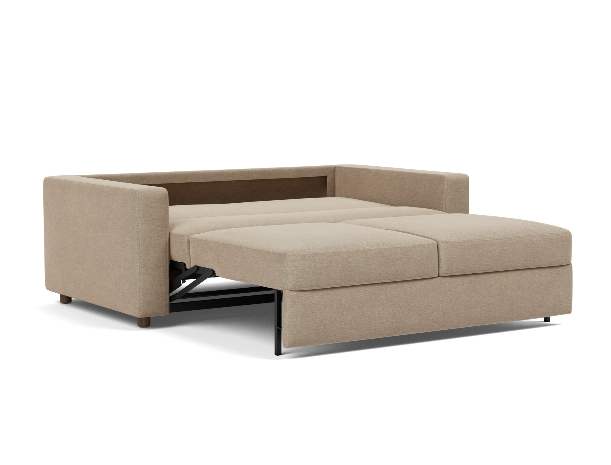 Schlafsofa Neah mit Standard-Armlehnen 160 Flachgewebe Phobos 587-Mocha