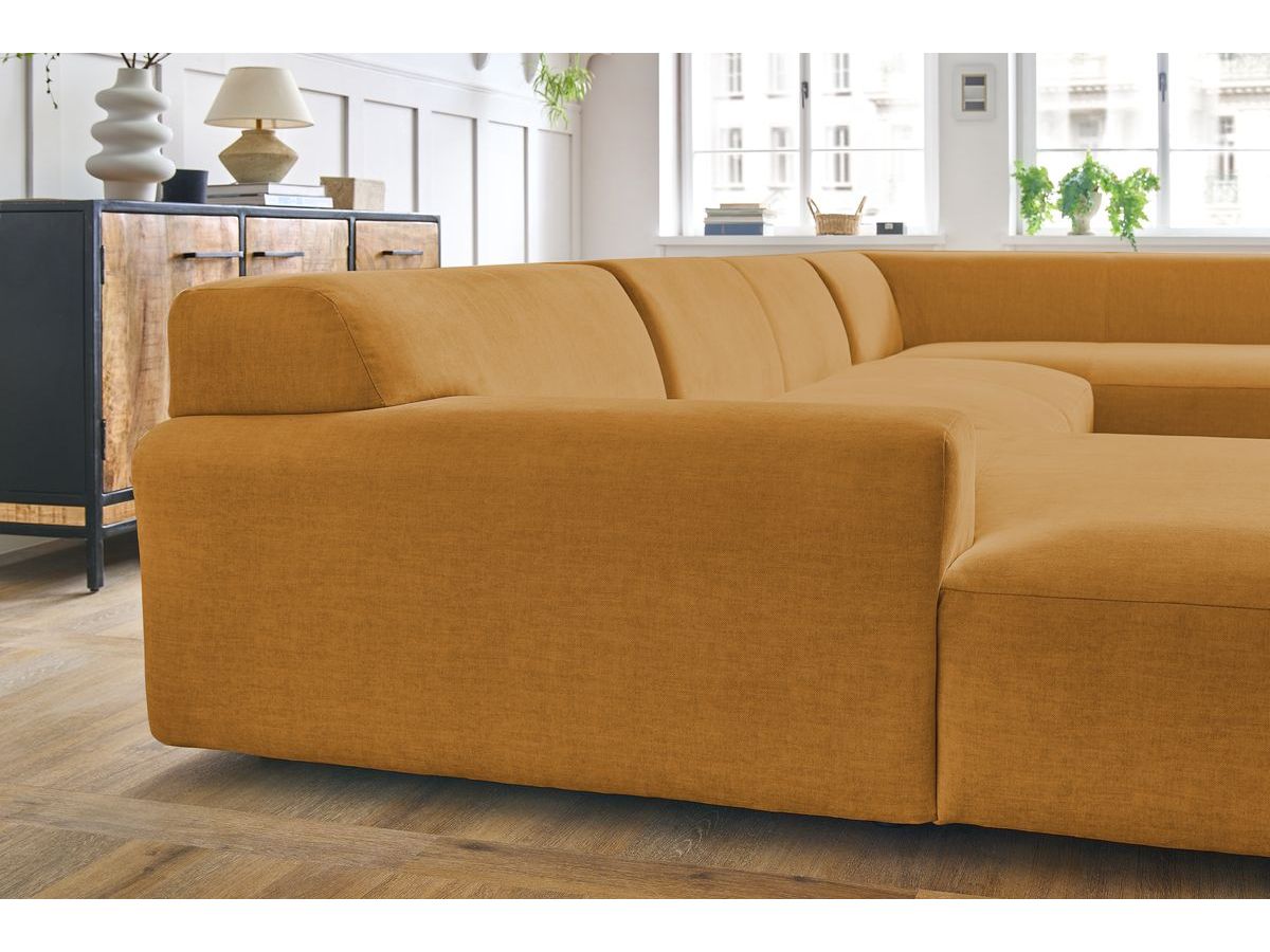 Bobochic Lavena Wohnlandschaft 399 × 220 cm Samt Gelb Ecke links