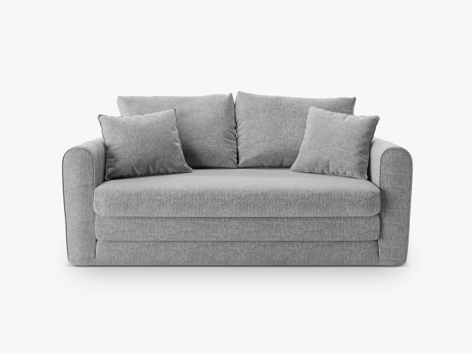Micadoni Sofa Lido 2-Sitzer Strukturierter Stoff Warmes Grau