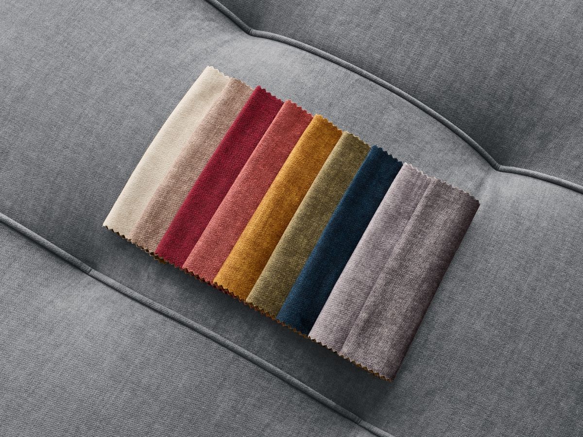 Bobochic Arsene Ecksofa mit Schlaffunktion und Bettkasten 277 × 200 cm Samt Dunkelgrau Ecke rechts