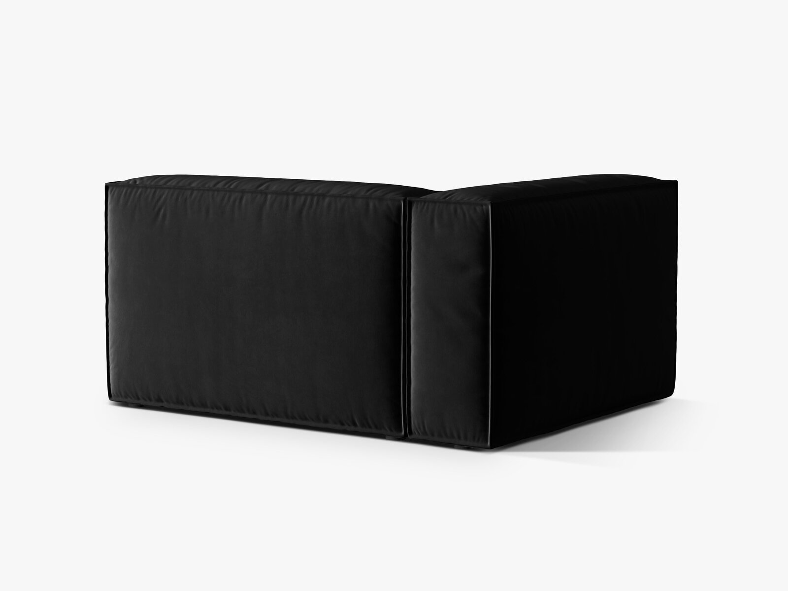 Micadoni Eckmodul Nuria 2-Sitzer Links Samt Schwarz