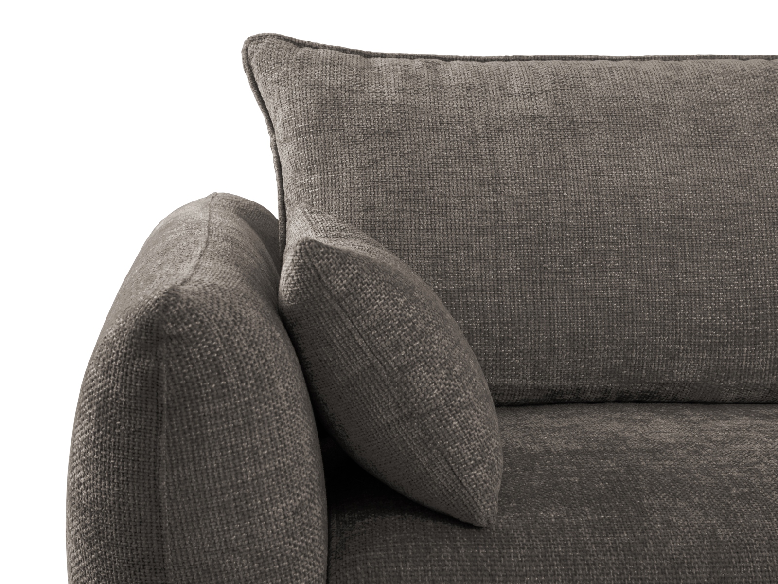 Cosmopolitan Design Schlafsofa Matera 3-Sitzer mit Bettkasten Chenille Eden Hellgrau