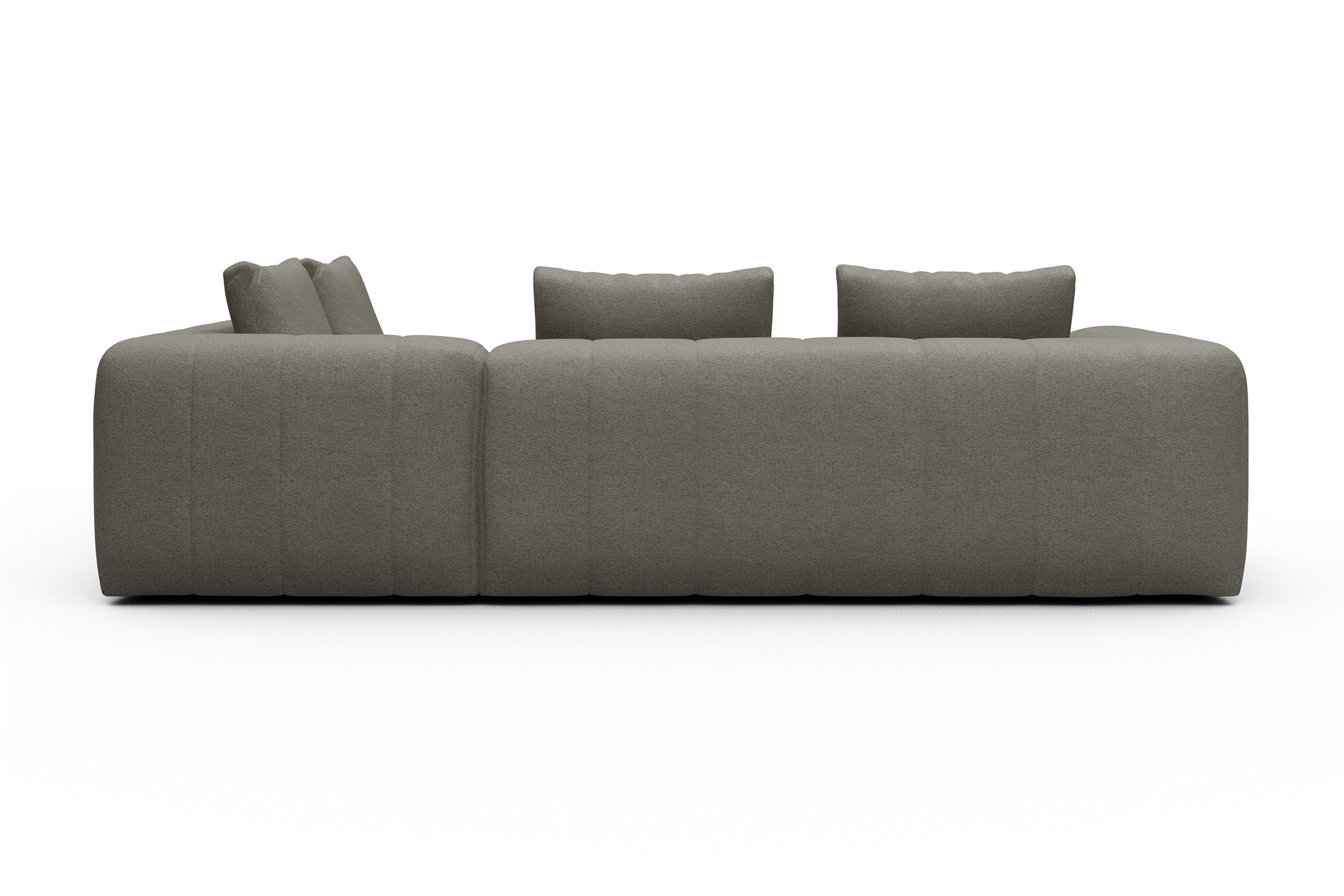 Ecksofa Hugo 2x 2,5-Sitzer Armlehne links Denari-Warm-Grey